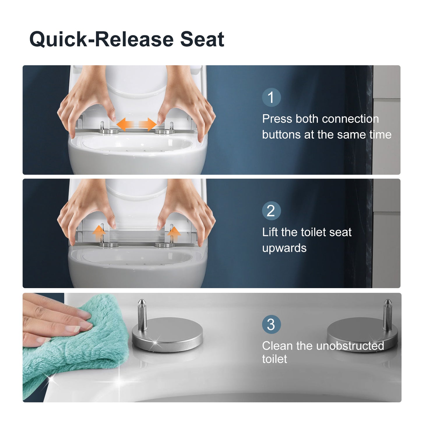 One-Piece 1.1/1.6 GPF Dual Flush Elongated Toilet in White Seat Included, WaterSense Toilet