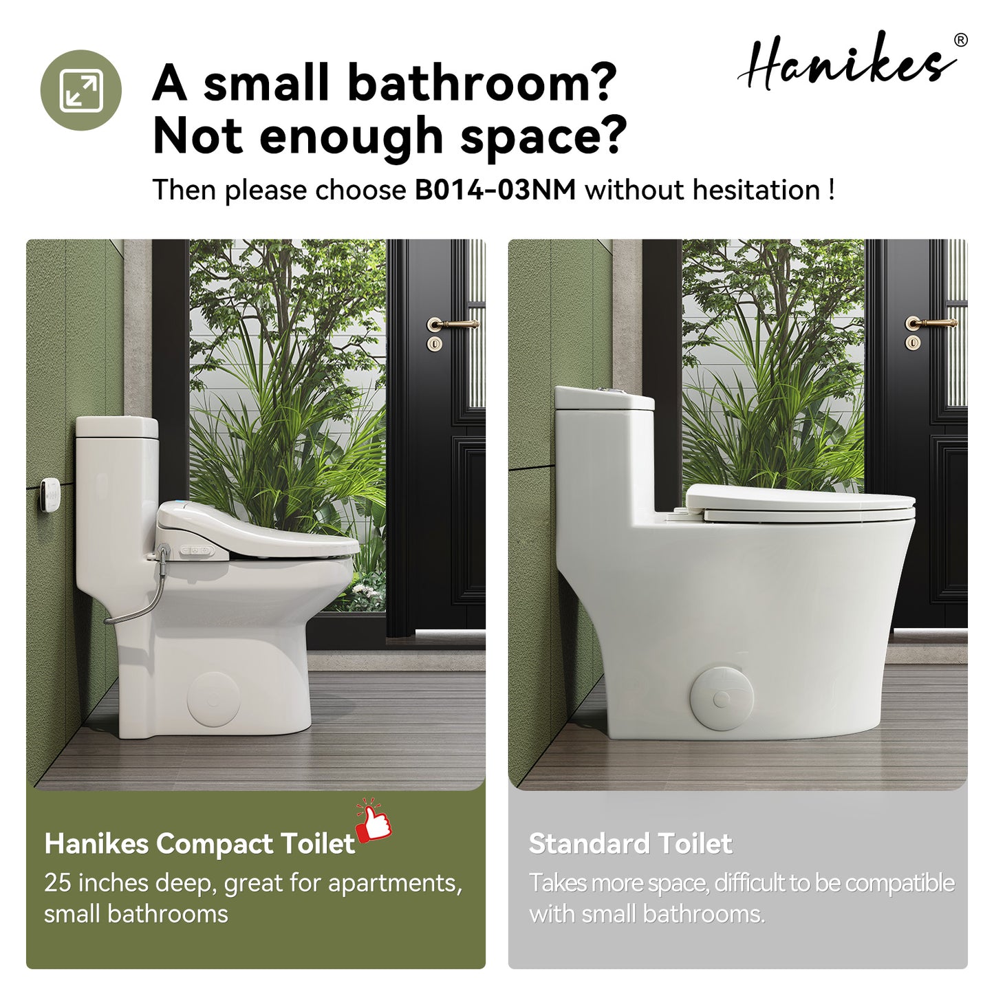 Smart Bidet Toilet Combo 1.1/1.6 GPF Round Toilet in White with Heated Seat, Front/Rear Wash, Dryer and Deodorizer