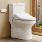 Round Smart Bidet Toilet Combo Dual Flush 1.1/1.6 GPF in White with Electric Bidet Seat, Warm Air Dryer