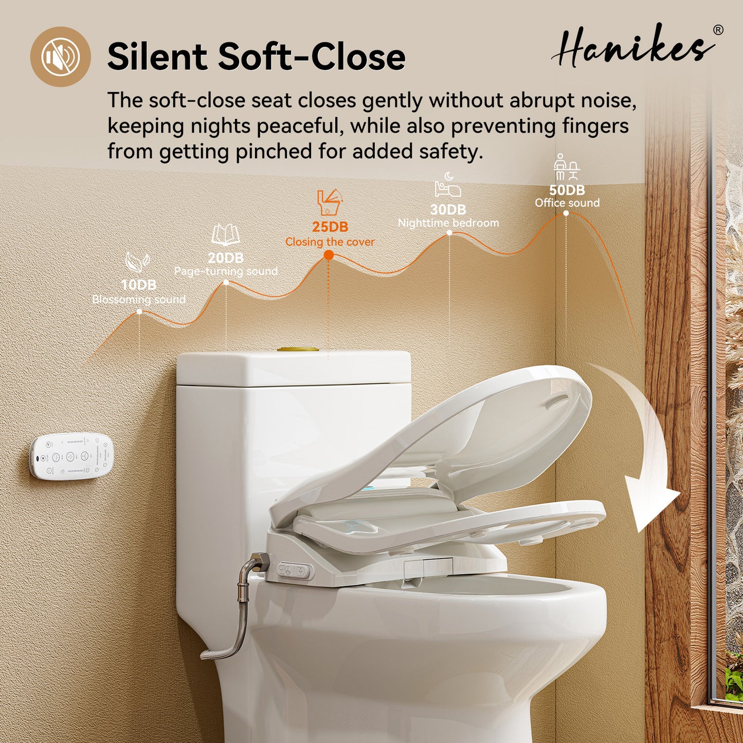 Round Smart Bidet Toilet Combo Dual Flush 1.1/1.6 GPF in White with Electric Bidet Seat, Warm Air Dryer