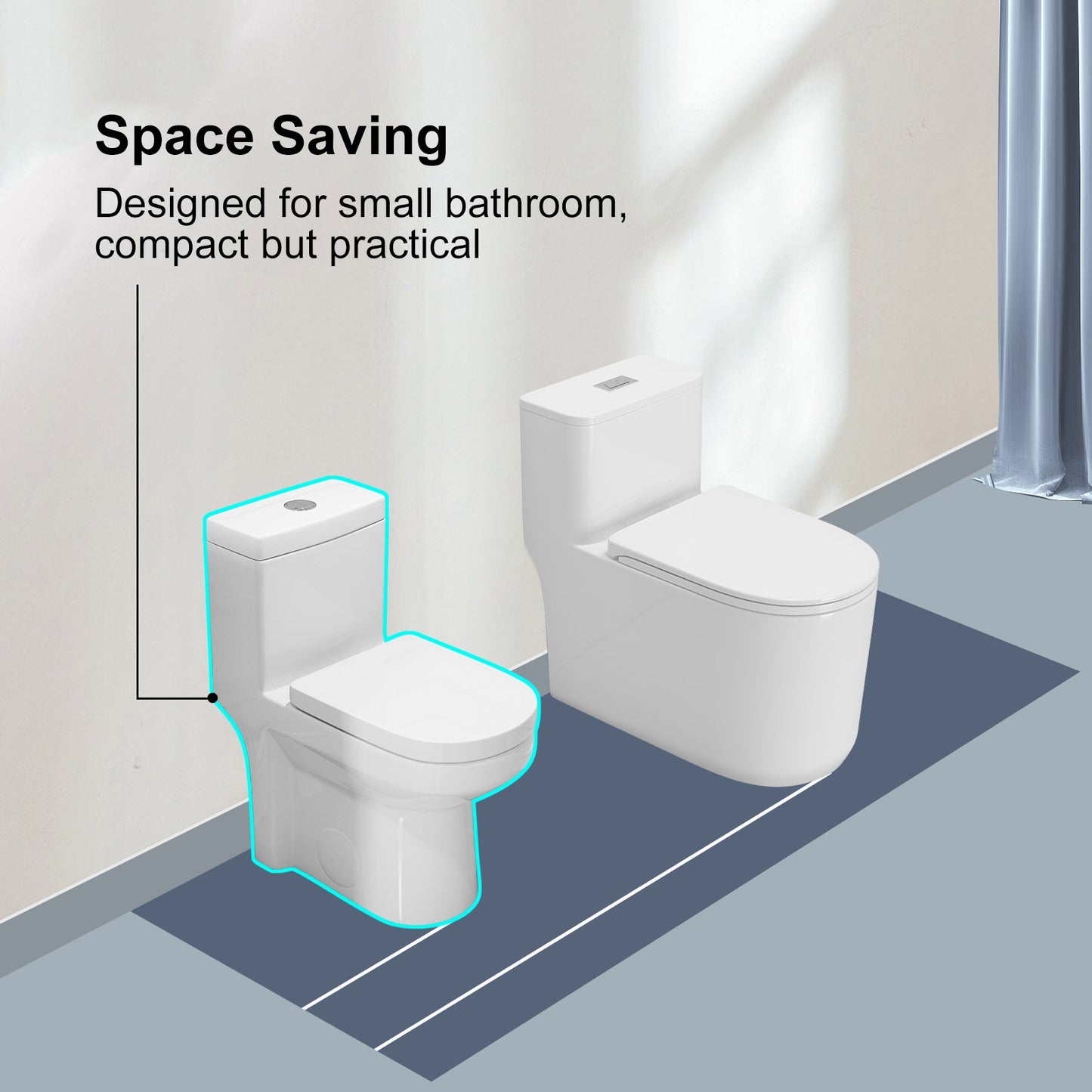 One-Piece 1.1/1.6 GPF Dual Flush Round Toilet in White Soft Close Seat Included