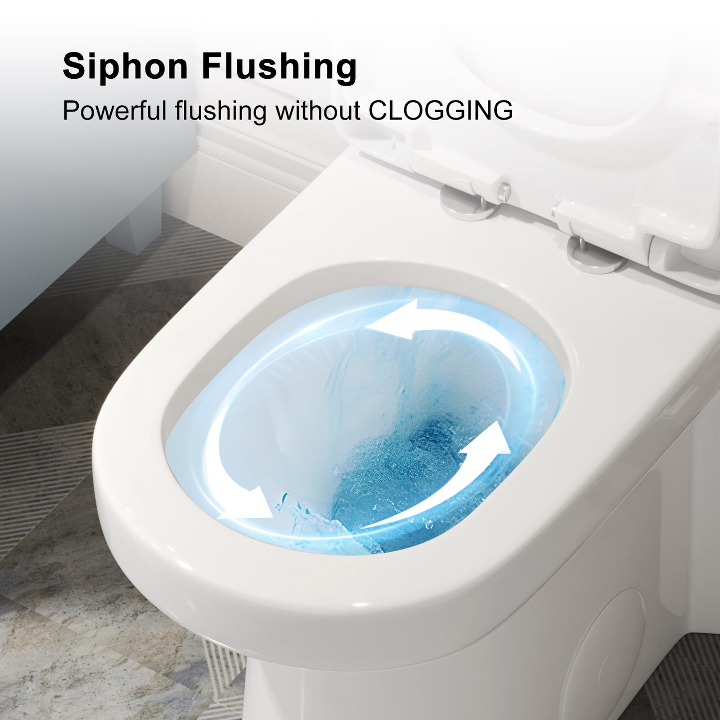 One-Piece 1.1/1.6 GPF Dual Flush Round Toilet in White Soft Close Seat Included