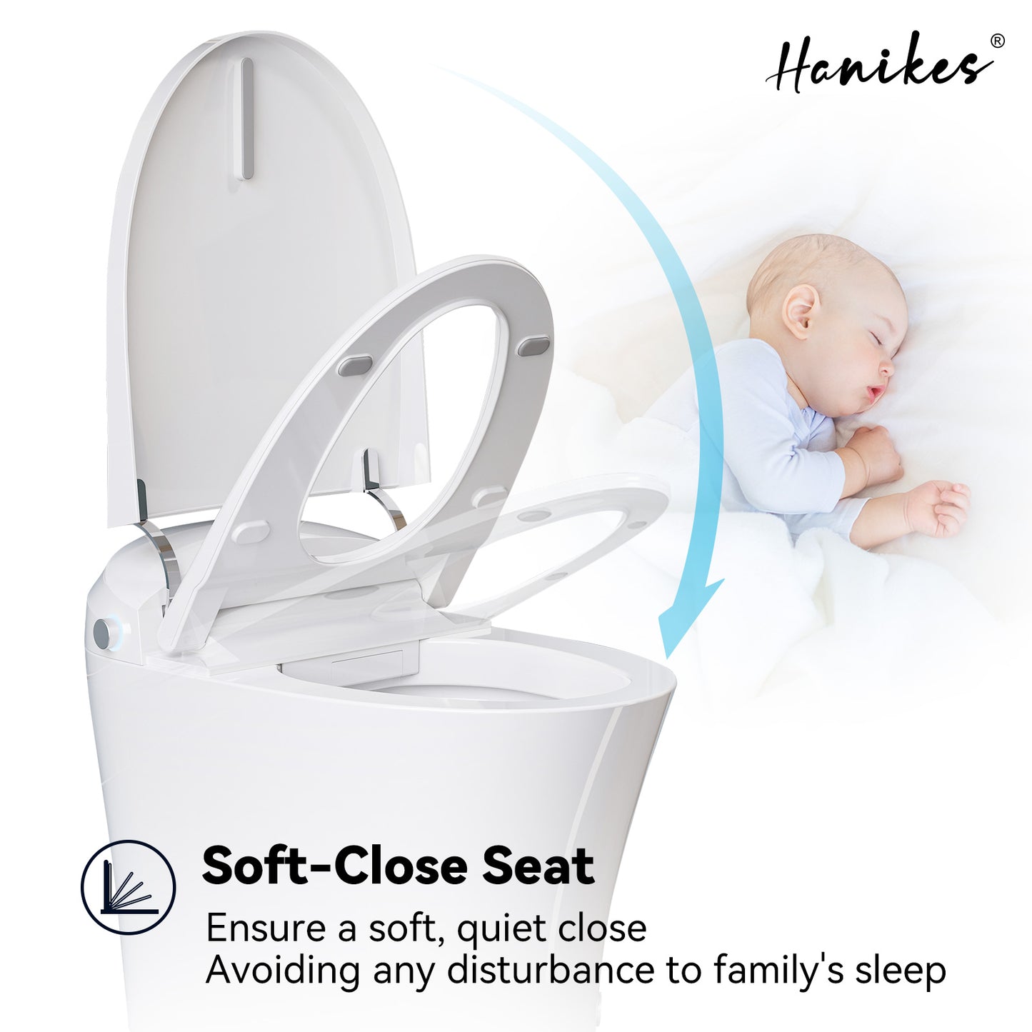 One-Piece 1/1.27 GPF High Efficiency Dual Flush Elongated Toilet in White with Heated seat and Slow-Close, Seat Included
