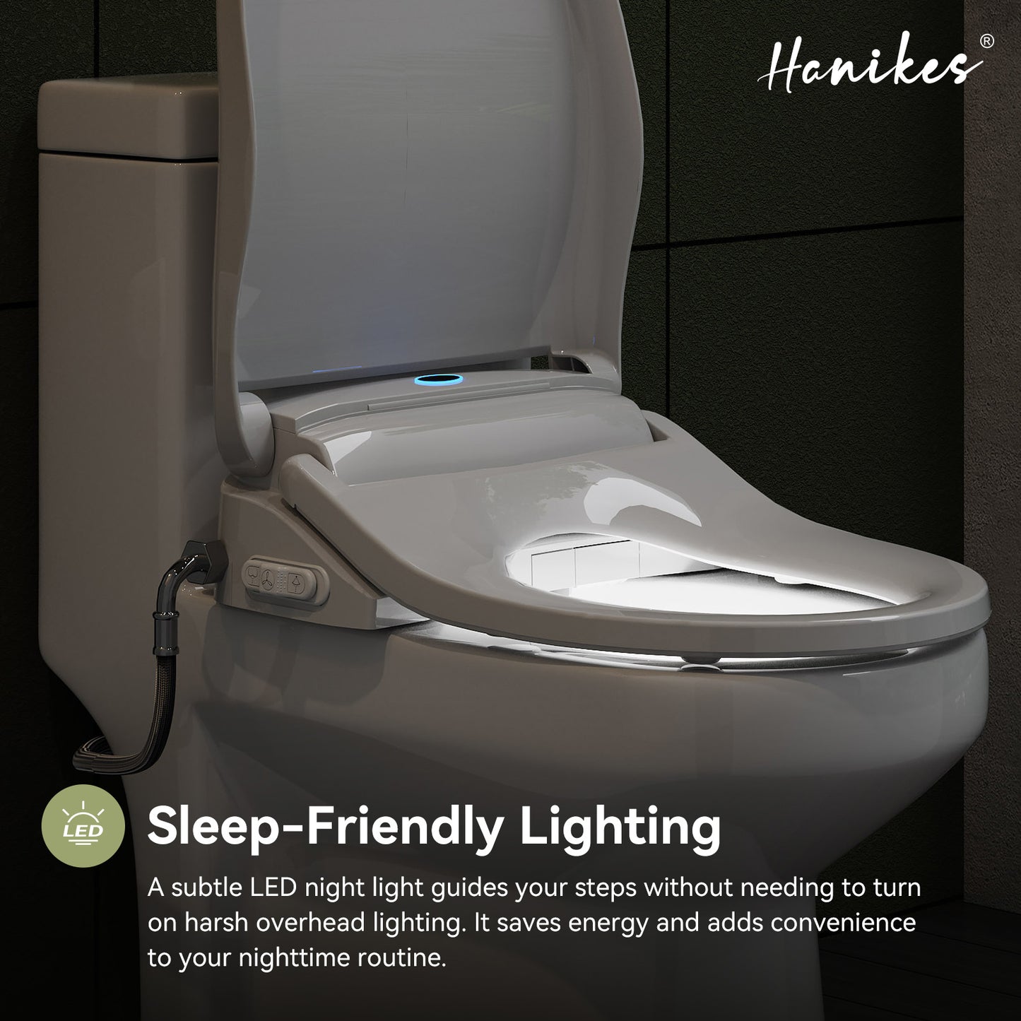 Smart Bidet Toilet Combo 1.1/1.6 GPF Round Toilet in White with Heated Seat, Front/Rear Wash, Dryer and Deodorizer