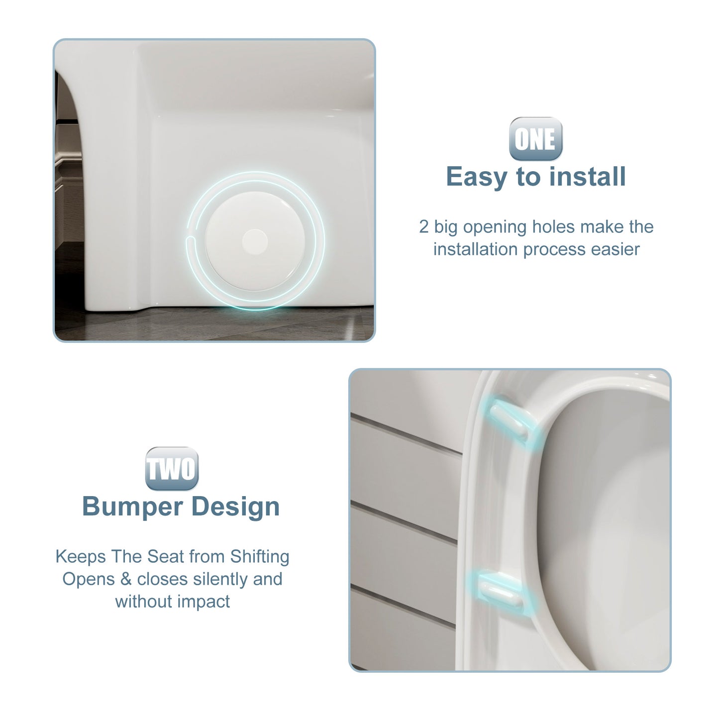 One-Piece 1.1/1.6 GPF Dual Flush Round Toilet in White Soft Close Seat Included