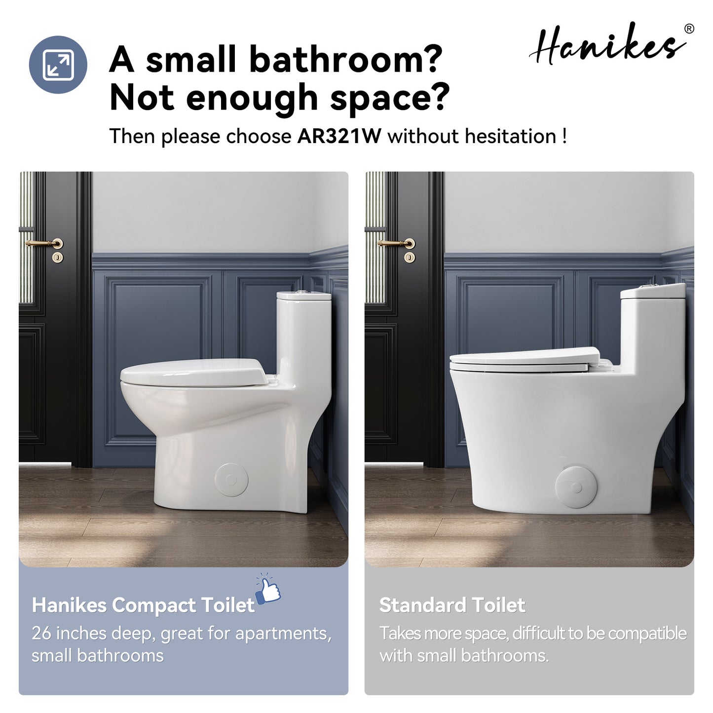1-Piece 1.1/1.6 GPF Dual Flush Compact Elongated WaterSense Toilet in White Soft Close Seat Included