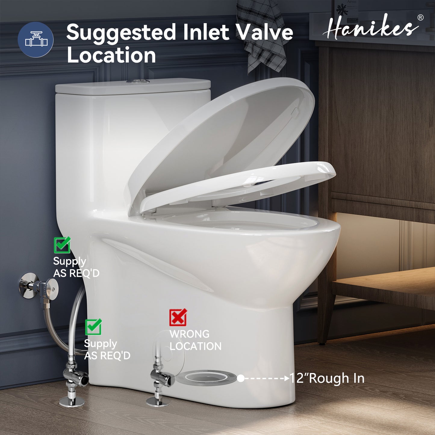 1-Piece 1.1/1.6 GPF Dual Flush Compact Elongated WaterSense Toilet in White Soft Close Seat Included