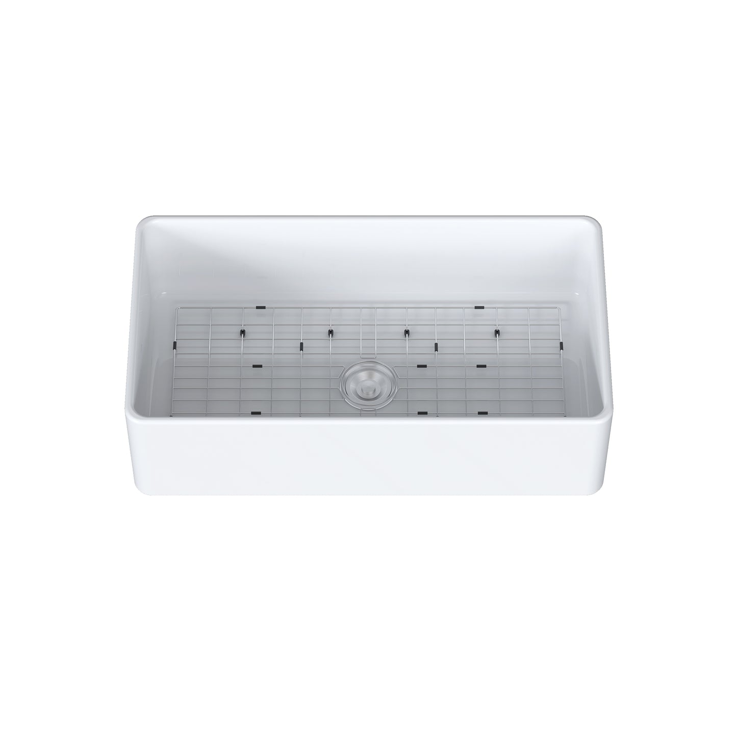 Farmhouse Apron-Front Fireclay 30 in. Single Bowl Workstation Kitchen Sink with Bottom Grid and Strainer in White