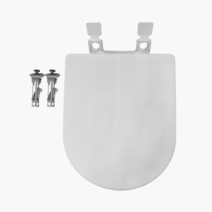 Round Plastic Toilet Seat in White for AR03 Series, Soft Close